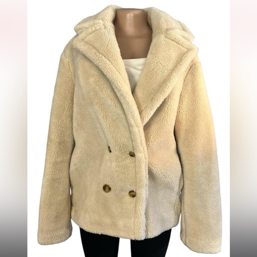 Banana Republic Ivory Sherpa Teddy Coat